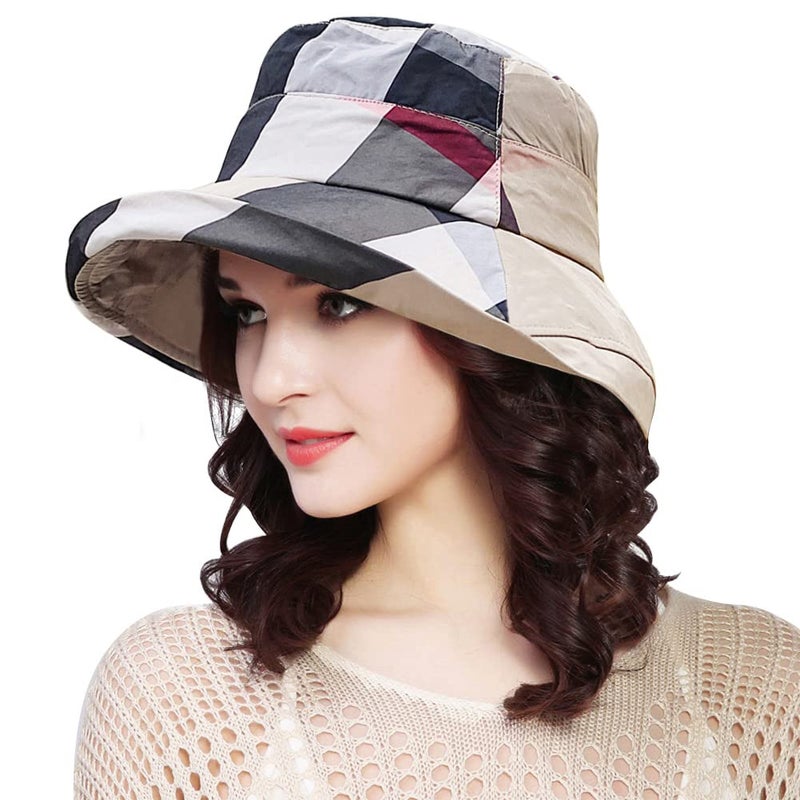 DOCILA Womens Summer Floppy Hats Fall Stylish Bucket Rain Cap Crushable Water Resistant Beach Travel Sun Hat Quick Dry Hiking Gardening Fisherman Hat Detachable Drawstring Beige - Image 1